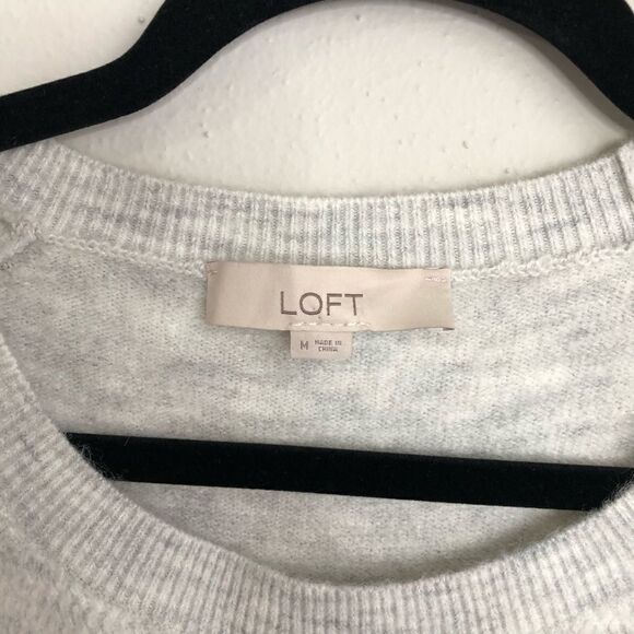 Ann Taylor Loft Grey bell sleeve melange Sweater - Picture 11 of 14